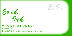 erik irk business card